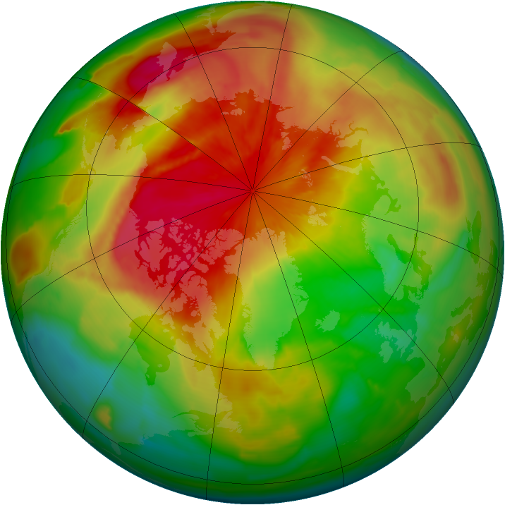 Arctic ozone map for 24 March 2012